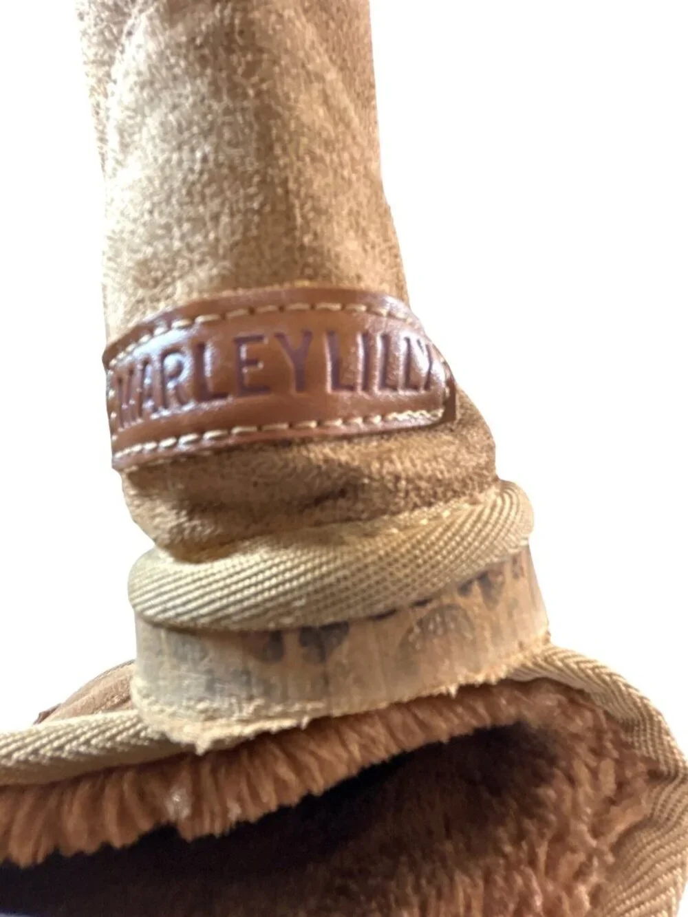 Marley Lilly Girls Boots Pull-on Suede Like Tan Size 3